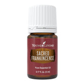 Young Living Sacred Frankincense, bouteille 5ml idéale pour diffusion douce.