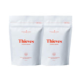 Young Living Thieves pastilles, boîte compacte, pratique en déplacement pour soulager la gorge.
