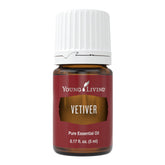Young Living Vetiver 5ml — flacon inspirant une routine nocturne calme.
