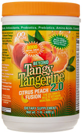 Youngevity Beyond Tangy Tangerine 2.0, bouteille citrus-peche, soutient nutritionnel quotidien.