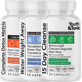 Youth & Tonic Détox pack-shot, aperçu du pack démarrage pour une routine détox.