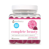 Gummies Youtheory Complete Beauty dans la bouteille, pratique pour usage quotidien
