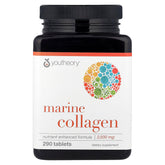 Flacon Youtheory Marine Collagen comprimés, soutien potentiel à la peau.