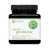 Youtheory Spore Probiotic – bouteille et gélules, soutien possible à la régularité