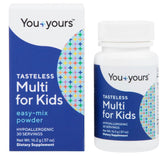 You+yours poudre multivitamines sans arômes se mêle facilement à une boisson