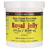 YS Eco Bee Farms gelée royale miel, bocal ultra-force pour énergie naturelle.