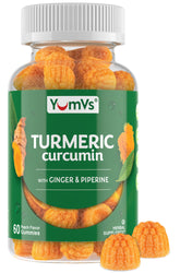 Gommes Yum-V'S Curcumine – bouteille visible, soutien articulations potentiel.