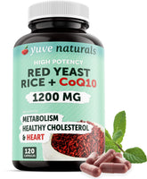 Capsules Yuve levure rouge riz 1200 mg, pratique à prendre au quotidien.