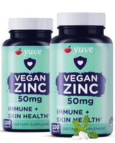 Gélules zinc Yuve 50 mg dans l'emballage, soutien immunitaire potentiel.