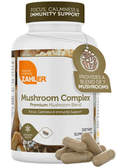 Zahler complexe de champignons : bouteille de 60 capsules, concentration et immunité.