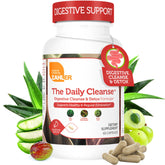 Gélules Zahler Daily Cleanse dans la bouteille, routine digestive quotidienne.