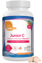 Zahler Junior C Advanced gomme orange, goût plaisant pour une routine d'immunité potentielle.