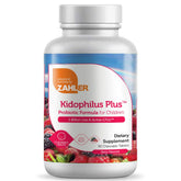 Zahler Kidophilus bouteille pro biotiques pour enfants favorisant le confort digestif.