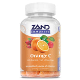 Emballage du ZAND Immunity Orange Gummies, pratique et facile à emporter.