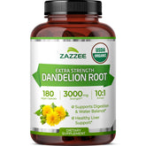 Zazzee racine de pissenlit extract bouteille montrant un approvisionnement de 6 mois