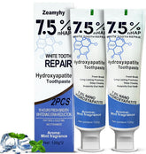 Zeamyhy dentifrice hydroxyapatite montrant l'emballage élégant pour l'émail.
