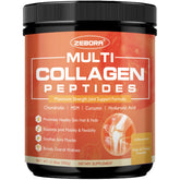 ZEBORA Poudre Collagène Multi : bouteille et présentation suggérant soutien articulaire et éclat cutané.