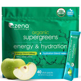 Emballage bio de Zena Nutrition présentant les super-aliments en sticks pratiques.