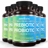 Zentastic Probiotiques et Prébiotiques — bouteille prête à l’emploi pour le bien-être intestinal.