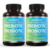 Zentastic Probiotiques et Prébiotiques : capsules ensemble, pratique pour une routine quotidienne.