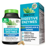 Zenwise Digestive Enzymes : bouteille et capsules simples pour une digestion fluide