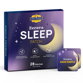 Patch Sommeil Zerava appliqué sur la peau, activité calmante et pratique.