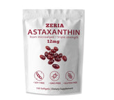 Zeria Astaxanthine bouteille: soutien quotidien naturel pour les yeux et la peau