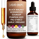 ZEYARUIBO flacon armoise-noix-noire: soutien digestif potentiel grâce à une formule naturelle.