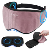 ZHENYEMEI masque-sommeil Bluetooth rose avec écouteurs intégrés pour dormir sans bruit.