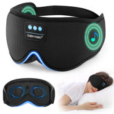 ZHENYEMEI masque yeux 3D avec écouteurs Bluetooth pour relaxation nocturne.