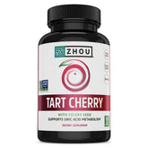 Zhou Tart Cherry Extract en bouteille, capsules végétales favorisant récupération musculaire