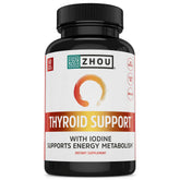 ZHOU Thyroid Support – bouteille avec etiquette, utilisation quotidienne pratique.