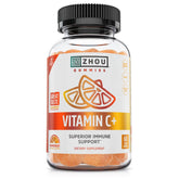 Gommes Zhou Vitamin C dans la bouteille prête à l’emploi pour l’apport quotidien.