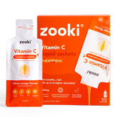 Zooki Vitamine-C liposomale: sachet orange prêt à emporter et pratique.