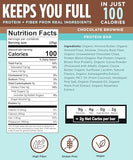 Ingrédients biologiques visibles sur la barre 100Cal protéine chocolat brownie.