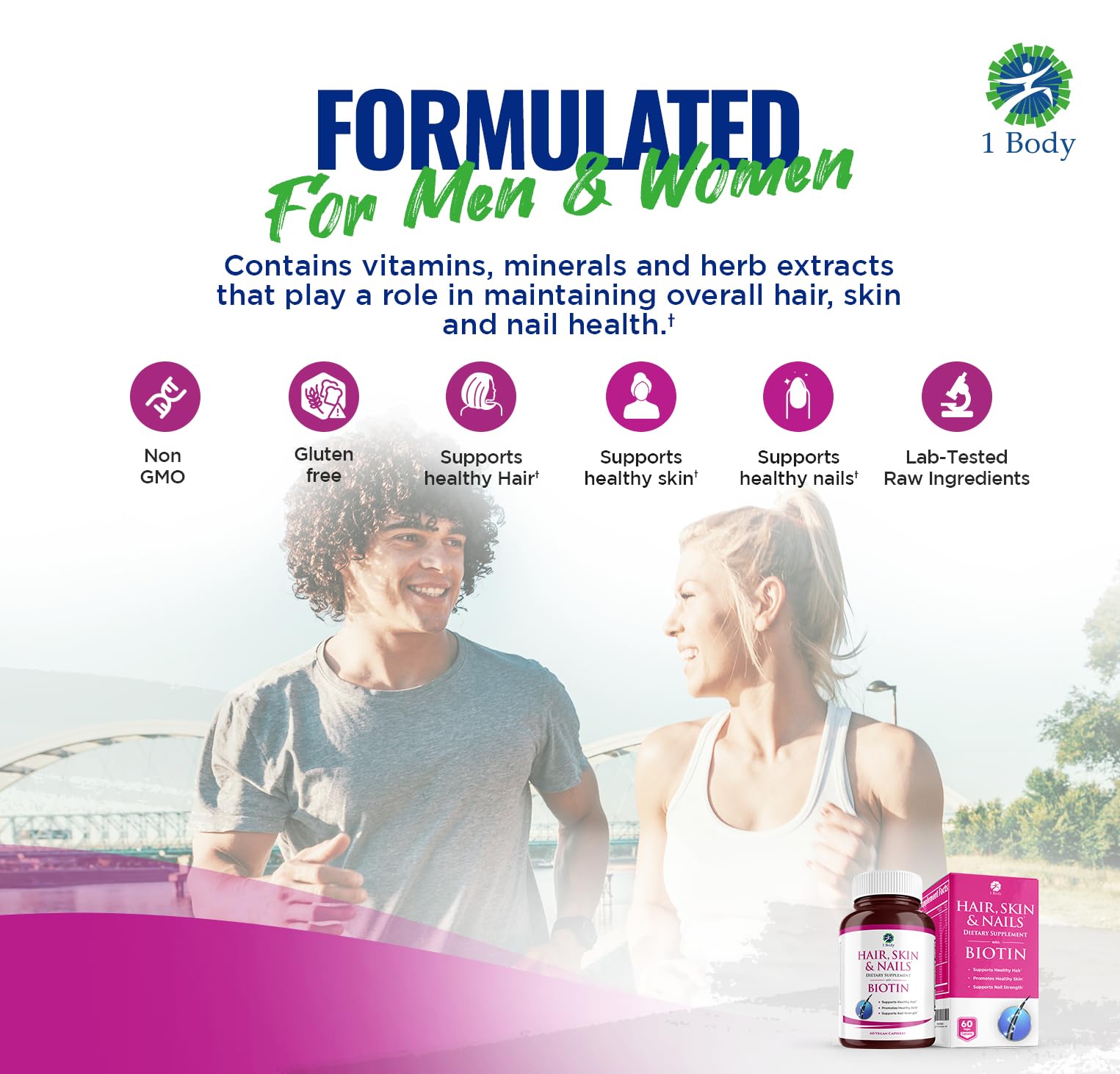 1 Body formulation non-GMO sans sucre ajouté pour une consommation consciente.