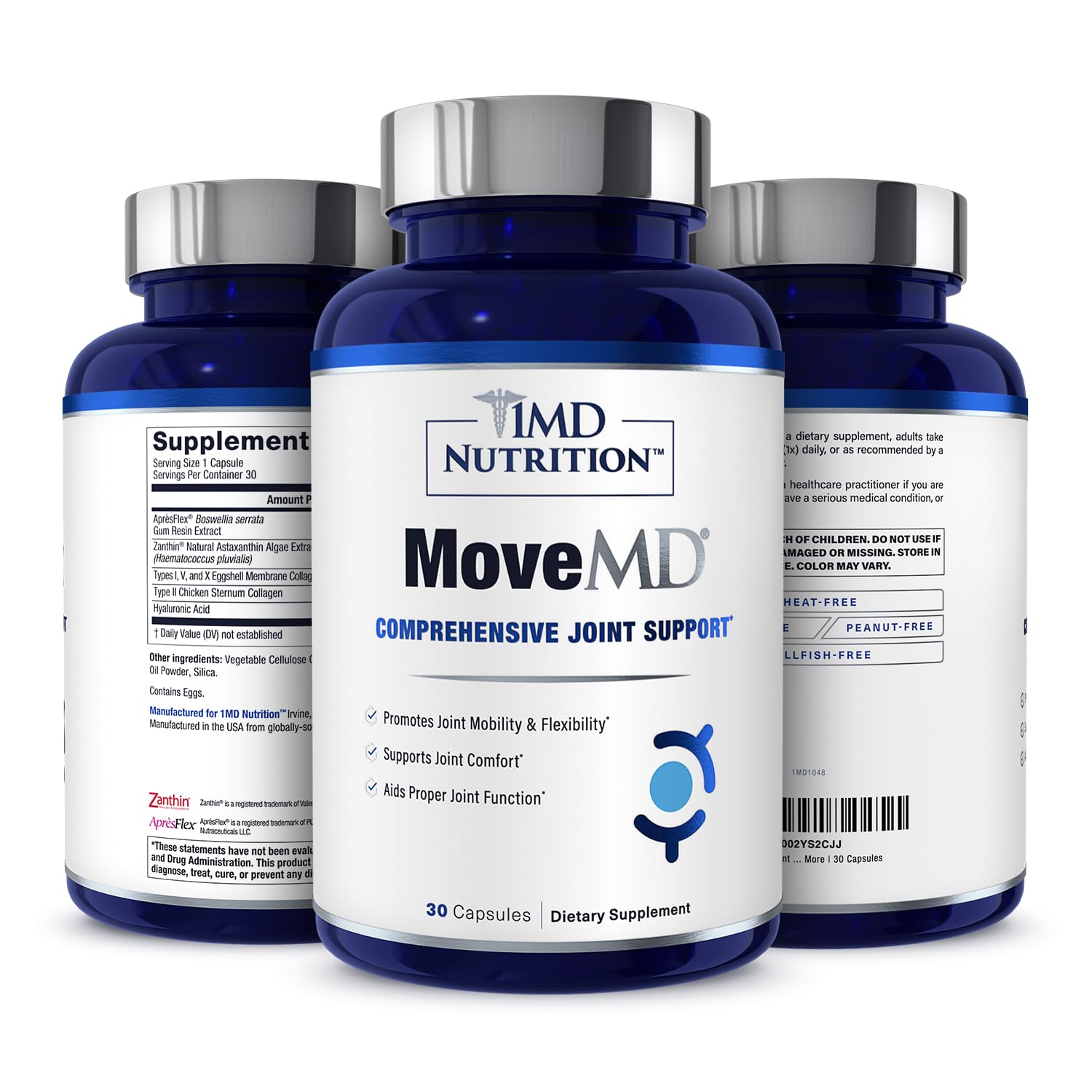 MoveMD-bouteille MoveMD Nutrition, soutien articulaire potentiel pour la routine quotidienne.