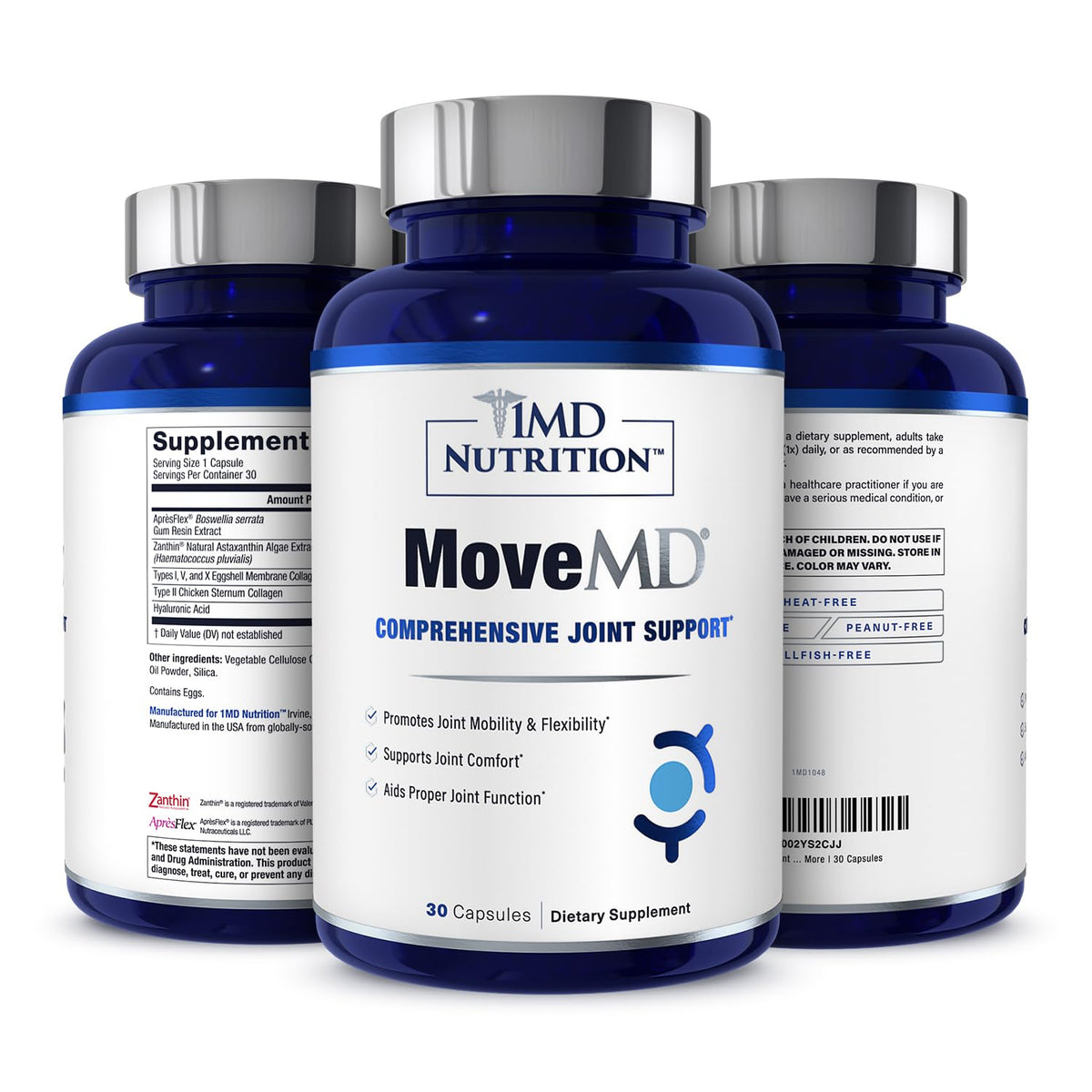 MoveMD-bouteille MoveMD Nutrition, soutien articulaire potentiel pour la routine quotidienne.