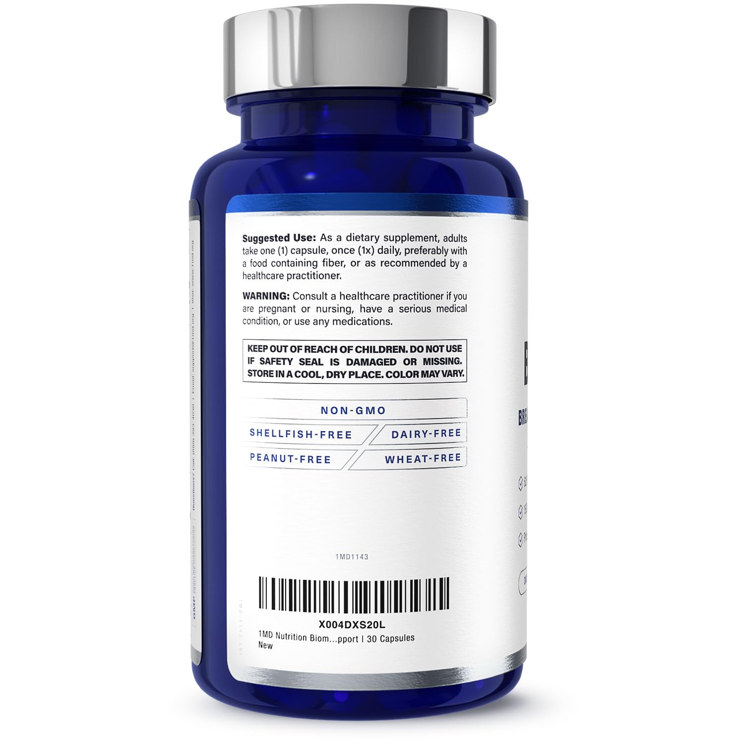 BiomeMD Probiotics : emballage recyclable et engagement durable.