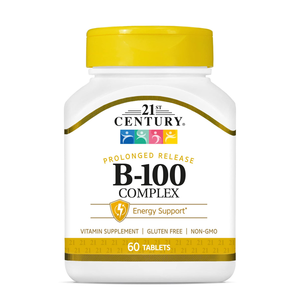 Capsules B100 Complexe 21st Century en emballage pour libération prolongée pratique.