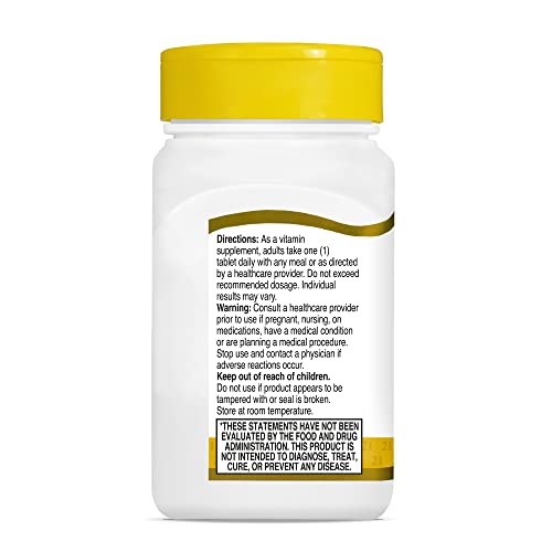 Capsules B100 Complexe 21st Century, forme compacte et facile à avaler.