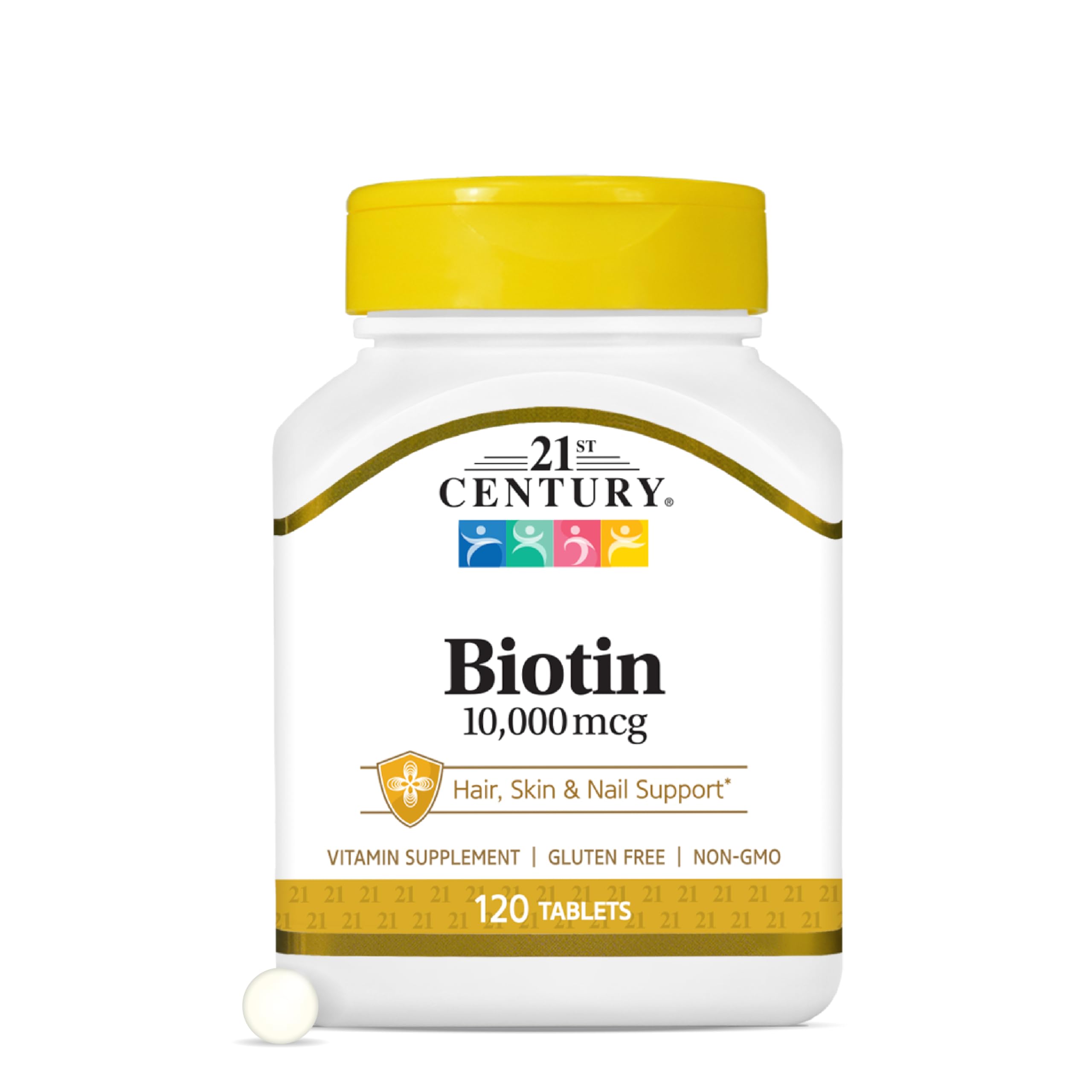 21st Century Biotin comprimés dans boîte, soutien potentiel cheveux et ongles