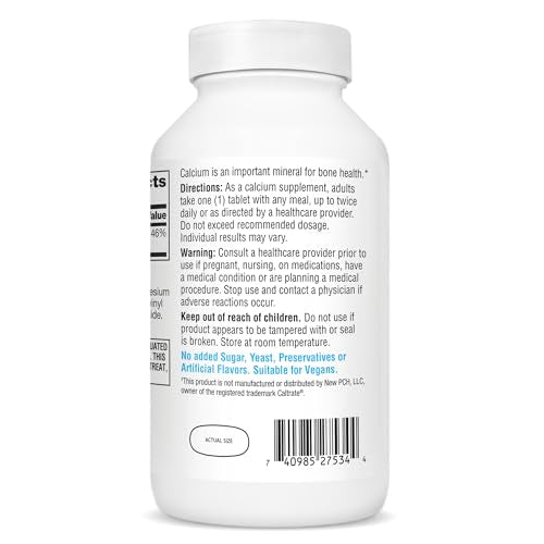 21st Century calcium – gélules 600 mg, format pratique pour la prise quotidienne.