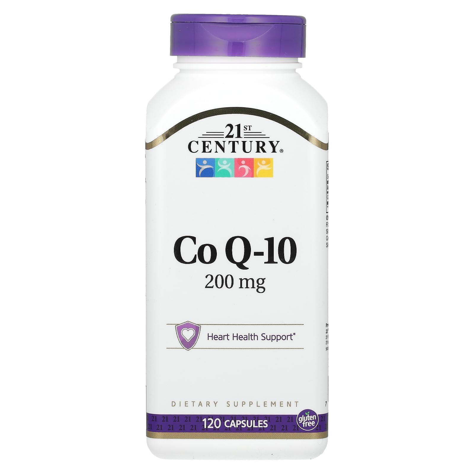 21st Century CoQ10 200 mg – capsules visibles sur fond blanc, antioxydant et énergie cellulaire.