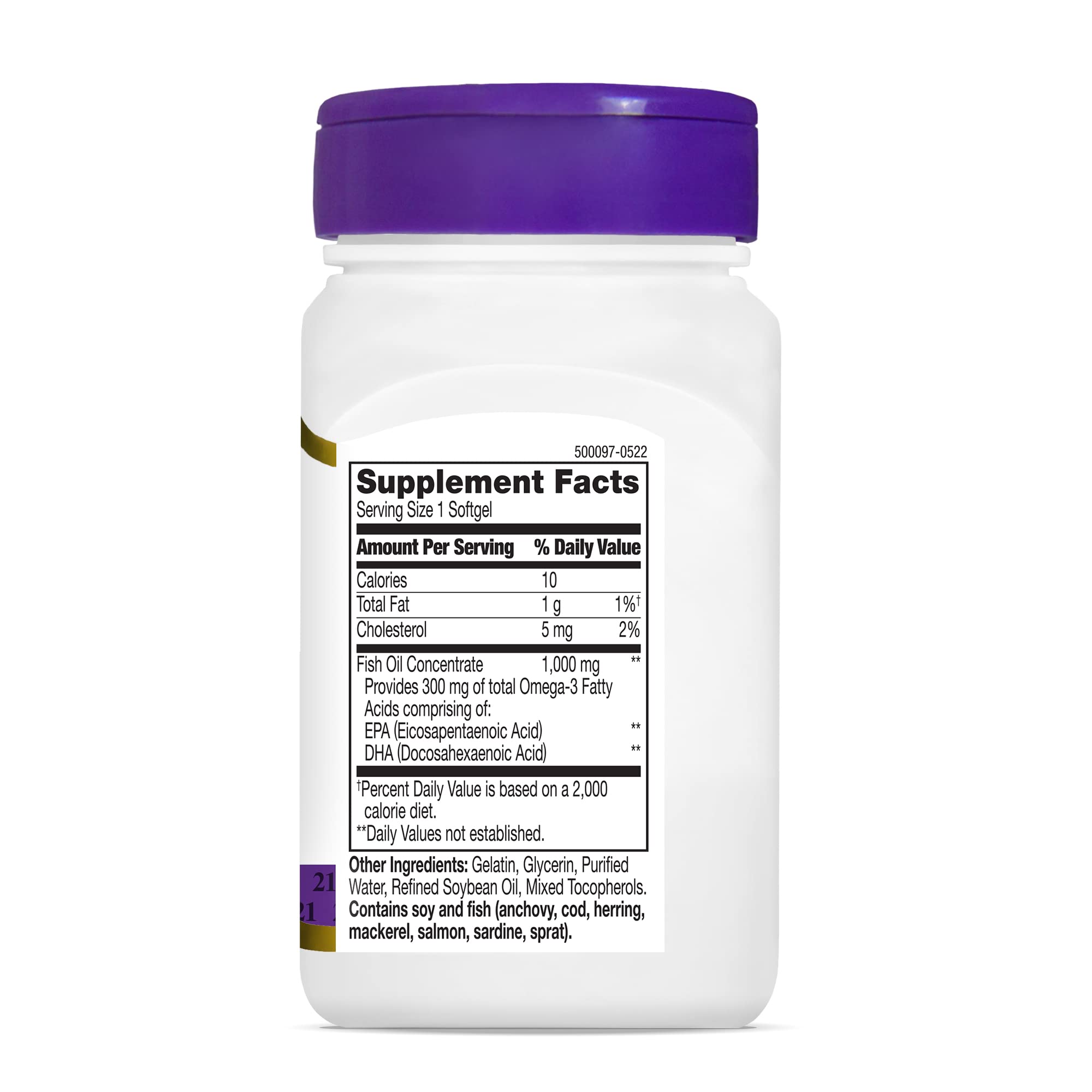 Boîte triple 21st Century huile poisson 1000 mg, utilisation pratique