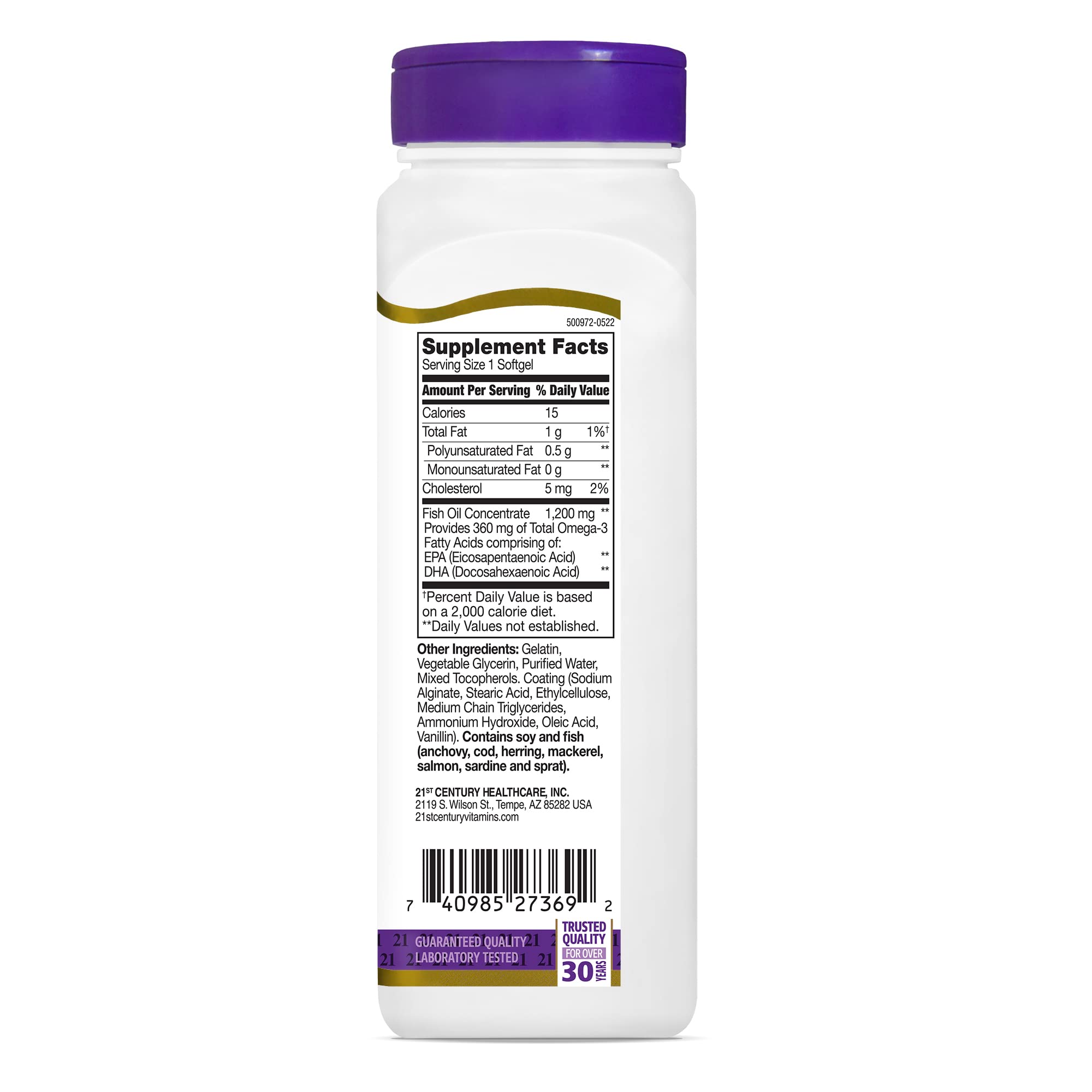Sans sucre ajouté, 21st Century Fish Oil, expérience neutre