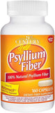 21st Century psyllium: bouteille de 160 capsules, soutien fibre quotidien