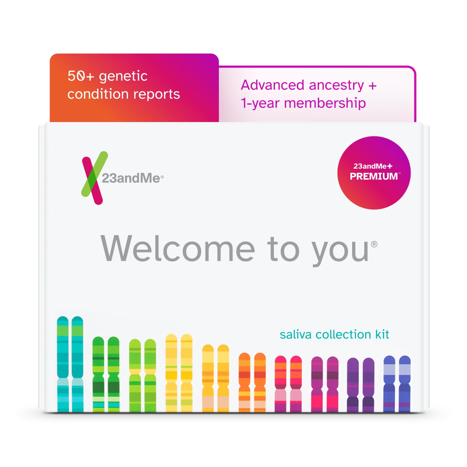 23andMe Plus emballage du kit, démarrage rapide de l’analyse ADN.