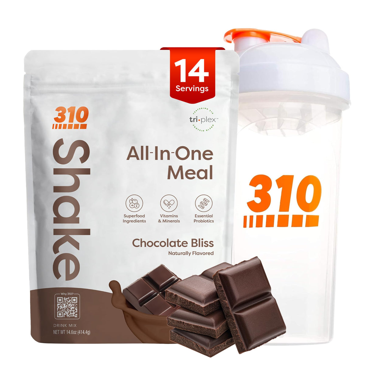 310 Nutrition kit démarrage avec gourde-mixeur, pratique pour démarrer une routine nutritionnelle.