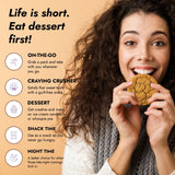 Après-entraînement: 321glō Protein+ Cookies prêt-à-manger pour reprendre des forces.